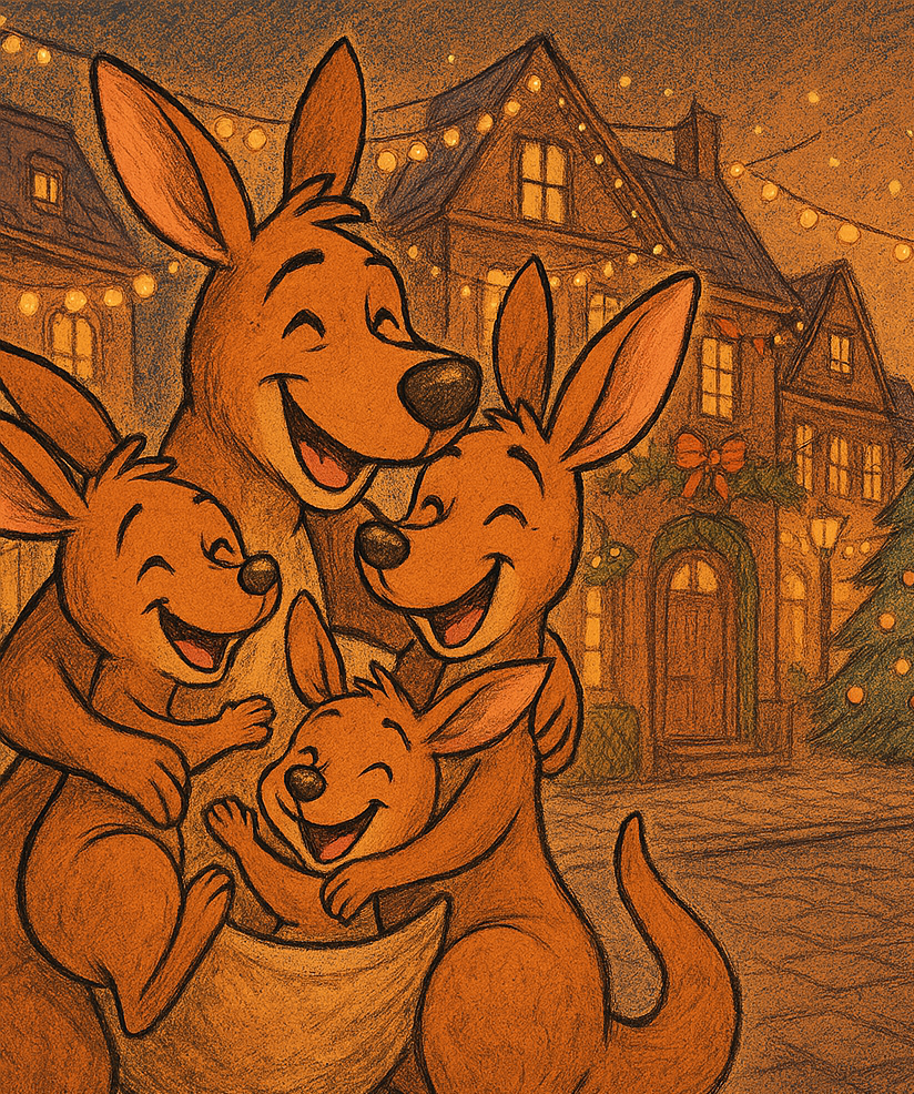 Arturo, el canguro y su familia